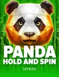 panda hold and spin slot logo